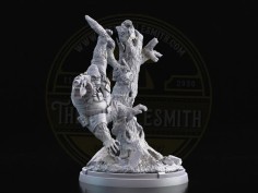 Jungle Enforcer – Armed Gorilla Warrior Miniature 2