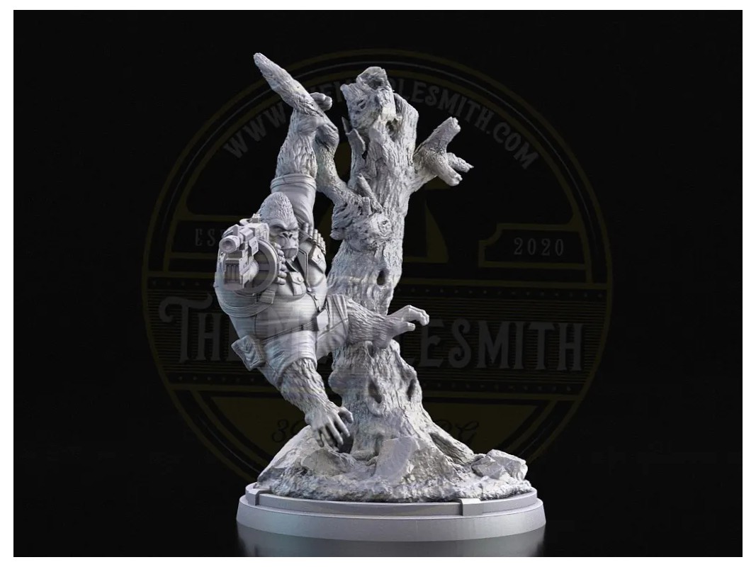 Jungle Enforcer – Miniatura de Gorila Guerrero Armado