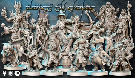 The Elves Against the Shadows miniatures