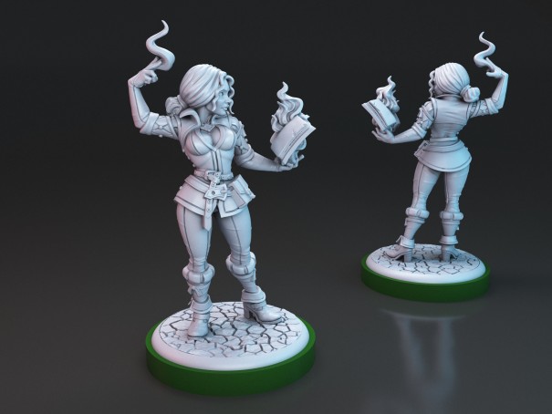 Trish from "The witcher contract" miniature