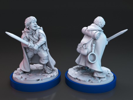 The Halflings Against the Shadows miniatures