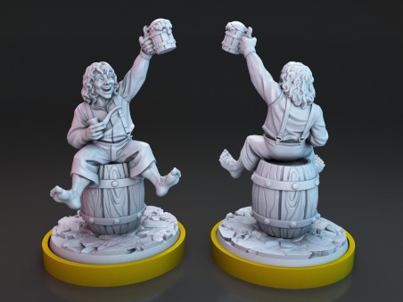 The Halflings Against the Shadows miniatures
