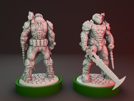 Doom Guy miniature