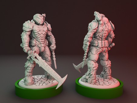 Doom Guy miniature