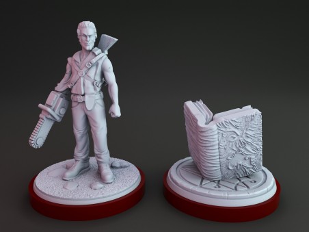 Brucy and Necronomicon miniature for tabletop, boardgame wargames, dioramas, paint and display...