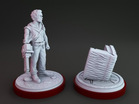 Brucy and Necronomicon miniature for tabletop, boardgame wargames, dioramas, paint and display...