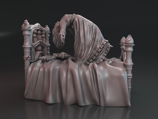 Exorcist girl "The Bed" miniature