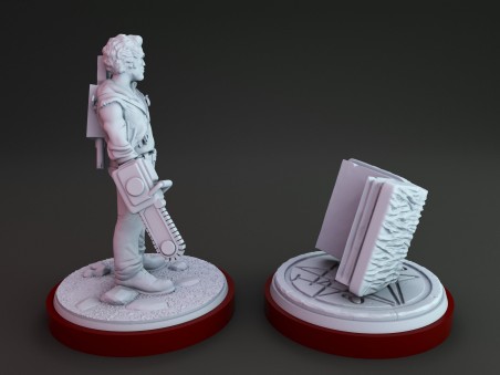 Brucy and Necronomicon miniature for tabletop, boardgame wargames, dioramas, paint and display...