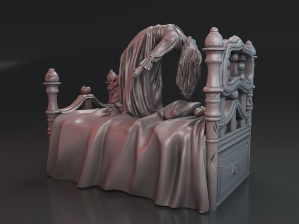 Miniatura de la niña del Exorcista "La Cama"