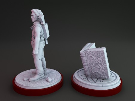 Brucy and Necronomicon miniature for tabletop, boardgame wargames, dioramas, paint and display...