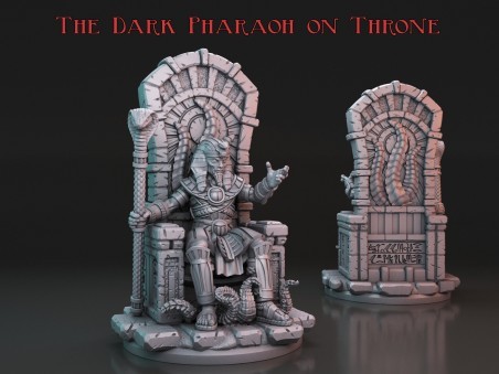 Miniatura del Faraón Oscuro de Arkham en el Trono