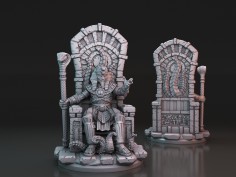 Miniatura del Faraón Oscuro de Arkham en el Trono 2