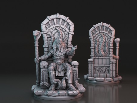 Miniatura del Faraón Oscuro de Arkham en el Trono