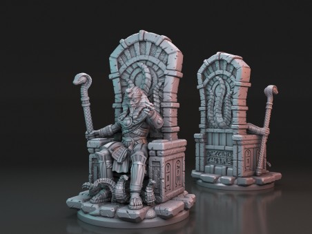 Miniatura del Faraón Oscuro de Arkham en el Trono