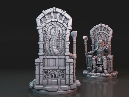 Miniatura del Faraón Oscuro de Arkham en el Trono
