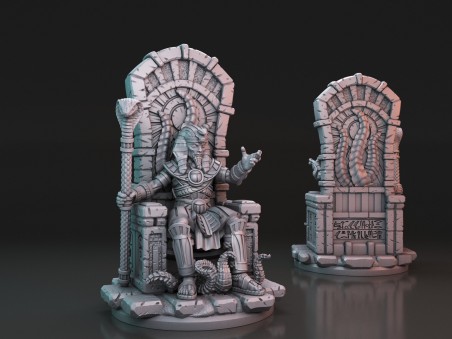 Miniatura del Faraón Oscuro de Arkham en el Trono