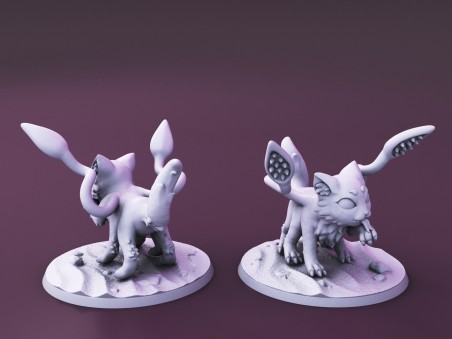 Curious Critters of Whimsy Isle. "The Displacer Kitten" miniature