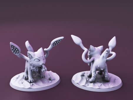 Curious Critters of Whimsy Isle. "The Displacer Kitten" miniature