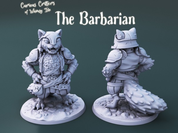 Curious Critters of Whimsy Isle. "The Barbarian" miniature