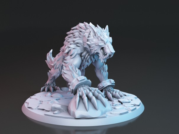 Fangrir the Giant wolf miniature