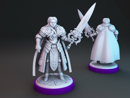 Miniaturas de Agnes la Paladín y Samira la Clériga