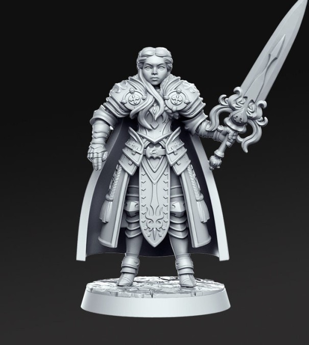 Miniaturas de Agnes la Paladín y Samira la Clériga