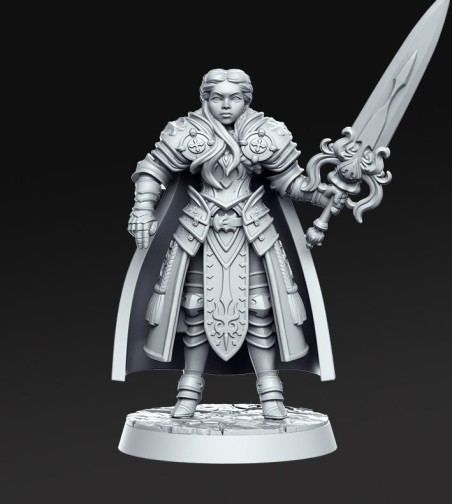 Miniaturas de Agnes la Paladín y Samira la Clériga
