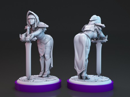 Miniaturas de Kara y Silencia Pin-Up