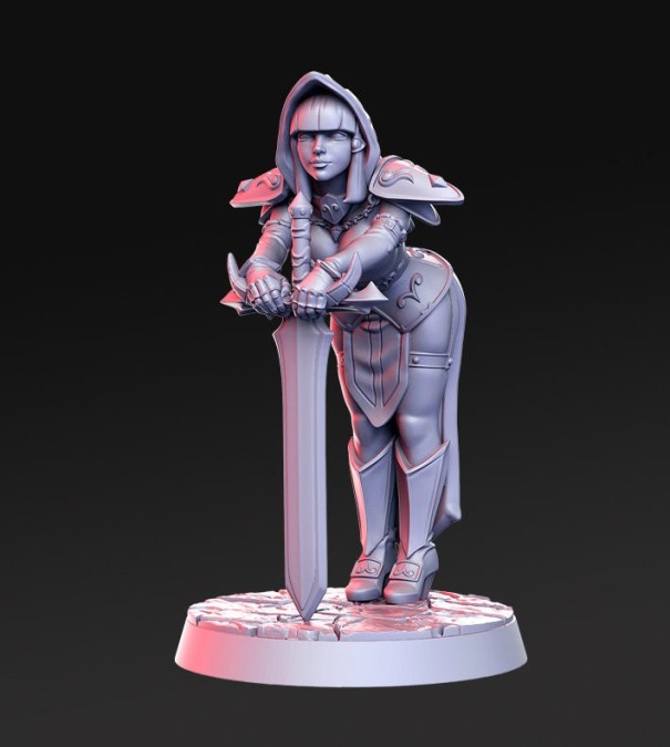 Kara and Silencia Pin-Up miniatures