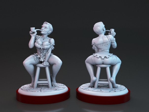 Kara and Silencia Pin-Up miniatures