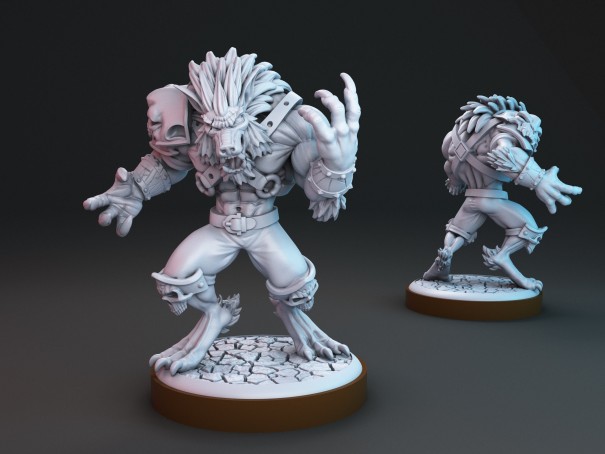 Miniatura de Guerrero Hombre Lobo