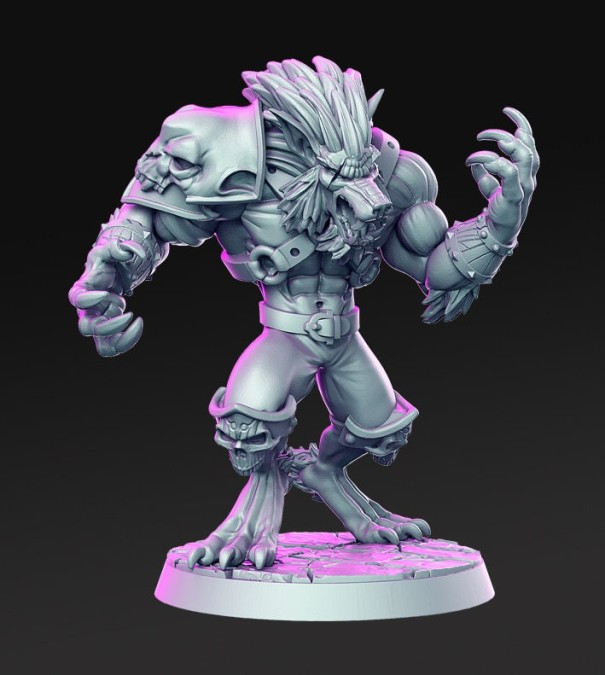 Miniatura de Guerrero Hombre Lobo