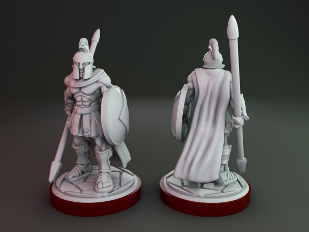 Soldados espartanos con lanzas (Pack de 6 miniaturas)
