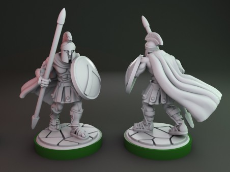 Spartans soldiers with spears (Pack of 6 minis)