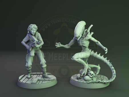 Miniaturas de Alien y Ripley