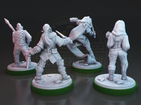 Unmatched sidekick OutLaws for Robin Hood vs Bigfoot (pack of 4 units)