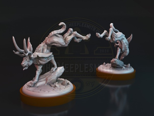 Miniatura de aliado Unmatched: Wild Jackalope (también conocido como Lebrilope) para Bigfoot