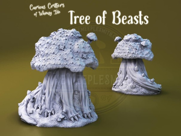 Curious Critters of Whimsy Isle. "Tree of the Beast" miniature