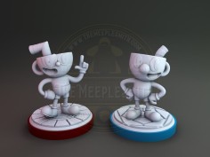 Cuphead and Mugman miniatures