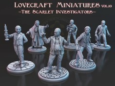 Pack de Miniaturas Lovecraft Vol.10: Los Investigadores Escarlata