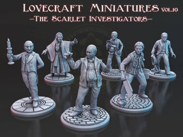 Lovecraft Miniatures Pack Vol.10 "The Scarlet Investigators"
