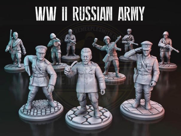 Russian Army miniatures (Pack of 9 minis)