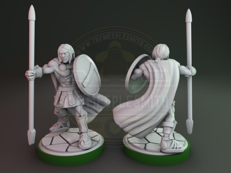 Miniatura de soldado espartano con lanza (juego de 3)