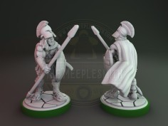 Miniatura de soldado espartano con lanza (5 unidades)