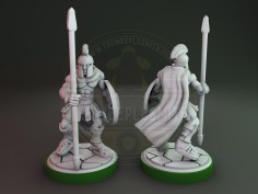 Miniatura del soldado espartano con lanza 2