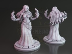 Miniatura Mujer Fantástica "Ececia con fuego"