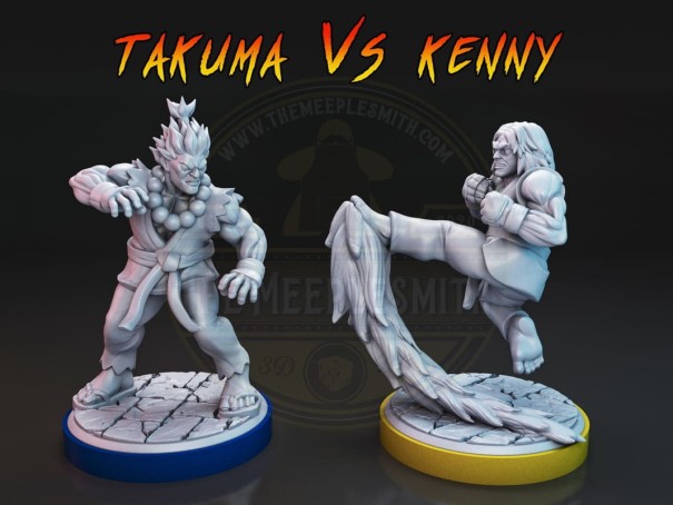 Takuma VS Kenny fighting miniatures
