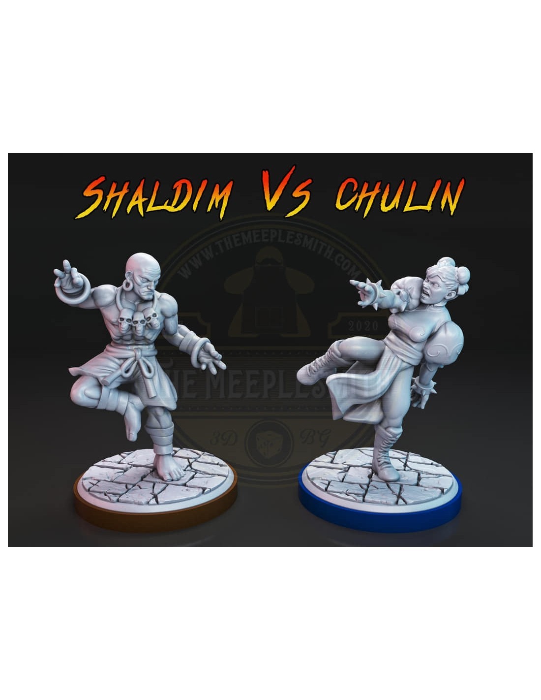 Shaldim VS Chulin fighting miniatures