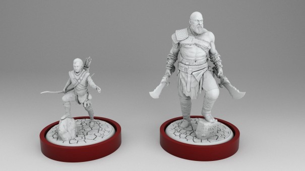 Kratos and Atreus miniatures (Pack of 2 minis)