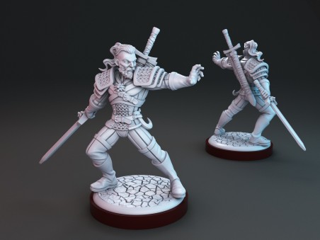 Miniatura de Geralt de "El contrato del hechicero"